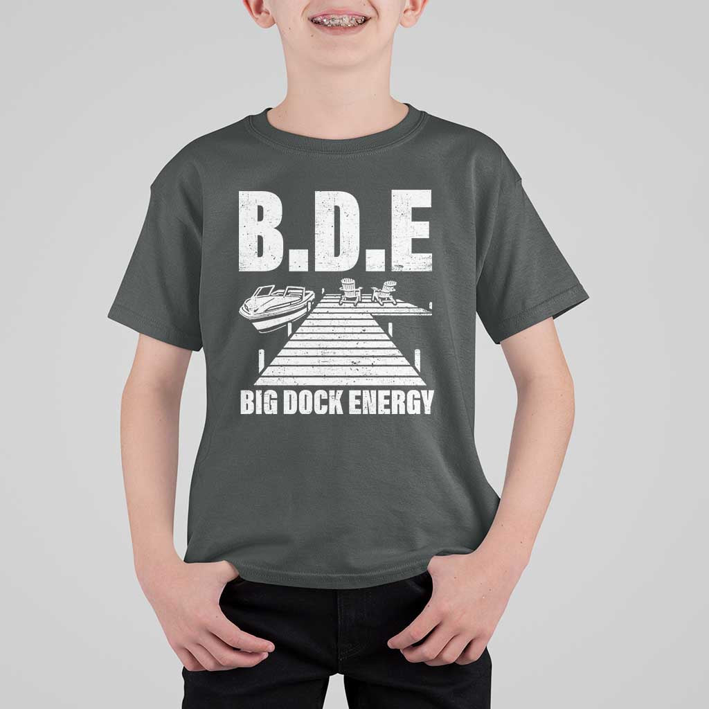 Funny BDE Big Dock Energy T Shirt For Kid Lake And Boating Lover - Wonder Print Shop
