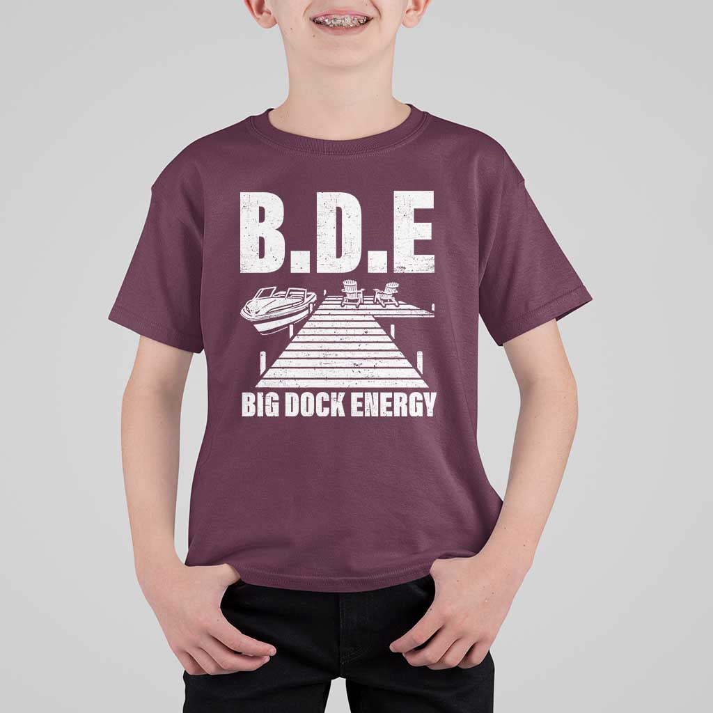 Funny BDE Big Dock Energy T Shirt For Kid Lake And Boating Lover - Wonder Print Shop