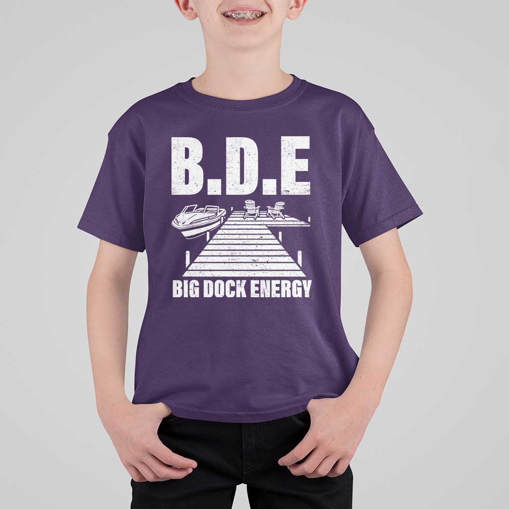 Funny BDE Big Dock Energy T Shirt For Kid Lake And Boating Lover - Wonder Print Shop