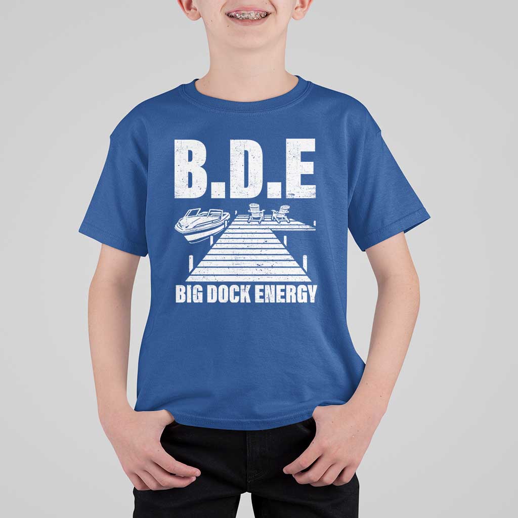 Funny BDE Big Dock Energy T Shirt For Kid Lake And Boating Lover - Wonder Print Shop