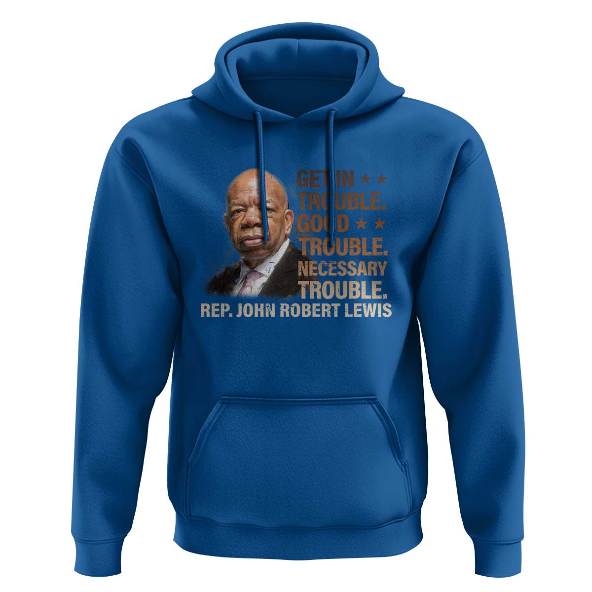 Rep John Lewis Hoodie Get In Good Necessary Trouble Social Justice - Wonder Print Shop