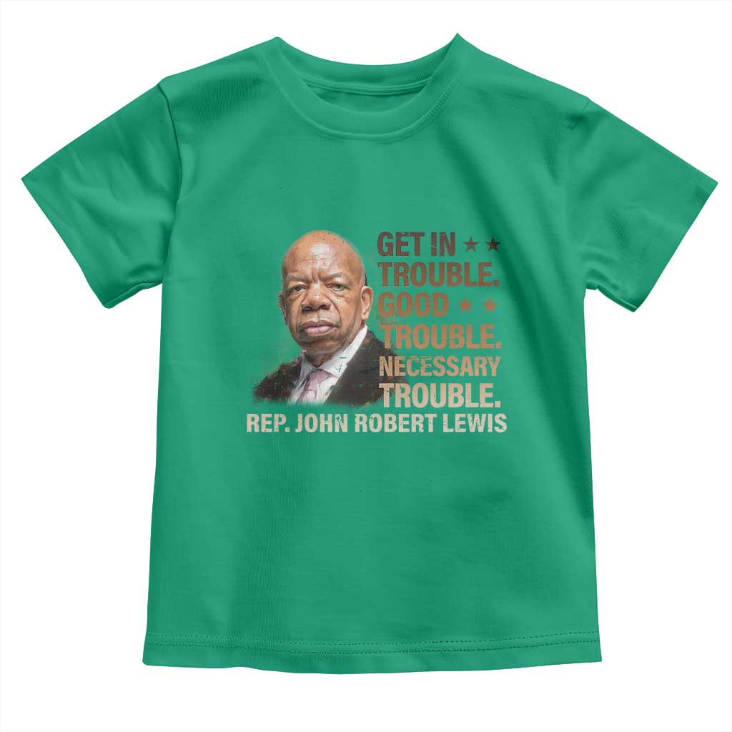 Rep John Lewis Toddler T Shirt Get In Good Necessary Trouble Social Justice - Wonder Print Shop