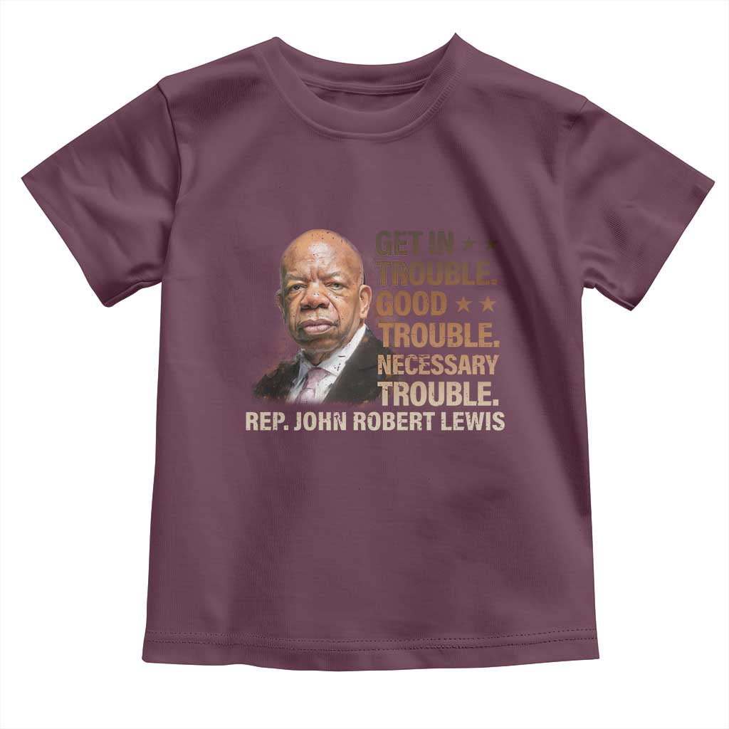 Rep John Lewis Toddler T Shirt Get In Good Necessary Trouble Social Justice - Wonder Print Shop