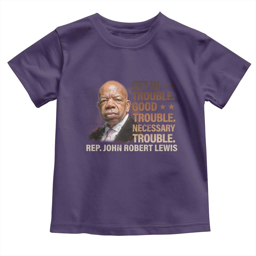Rep John Lewis Toddler T Shirt Get In Good Necessary Trouble Social Justice - Wonder Print Shop