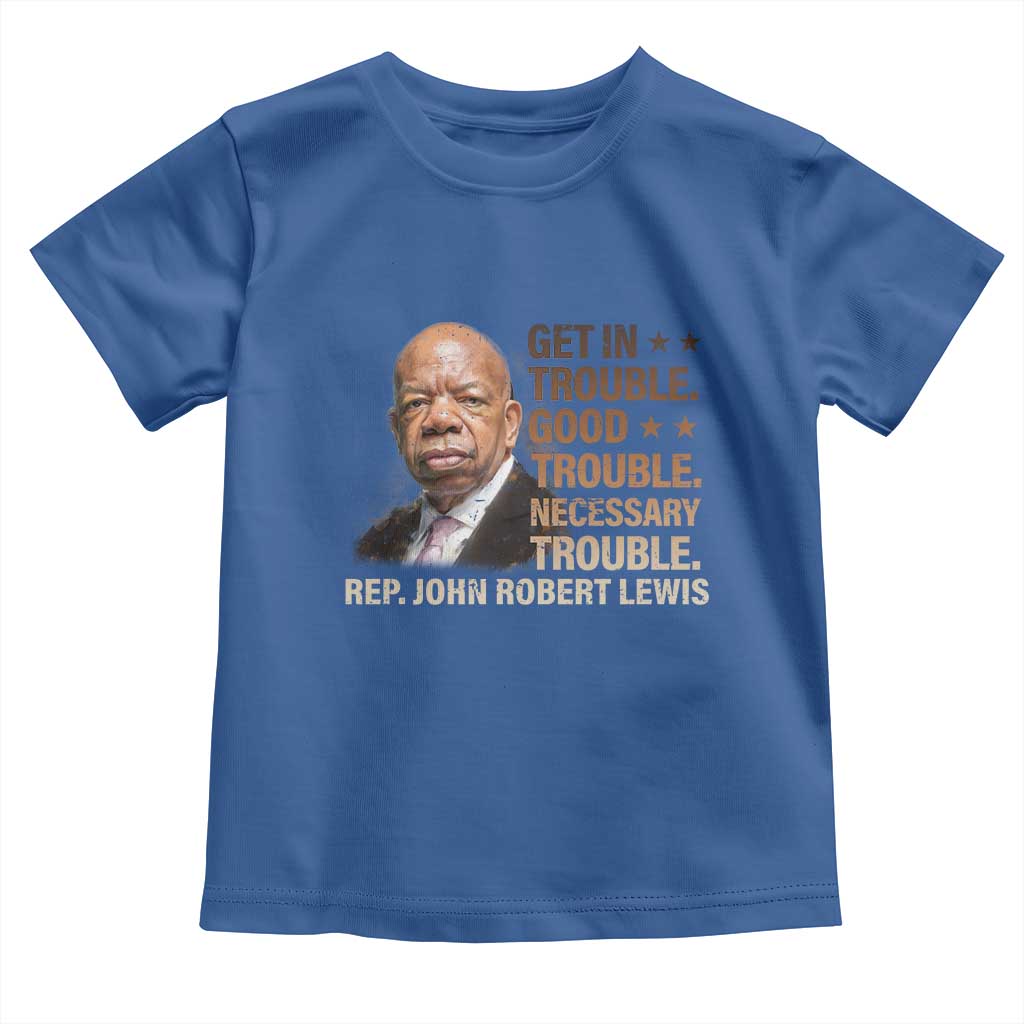 Rep John Lewis Toddler T Shirt Get In Good Necessary Trouble Social Justice - Wonder Print Shop
