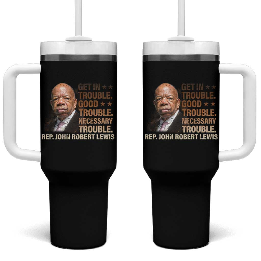 Rep John Lewis Tumbler With Handle Get In Good Necessary Trouble Social Justice - Wonder Print Shop