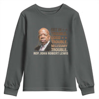 Rep John Lewis Youth Sweatshirt Get In Good Necessary Trouble Social Justice - Wonder Print Shop