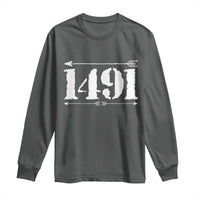 Proud Native American 1491 Indigenous People Day Long Sleeve Shirt - Wonder Print Shop