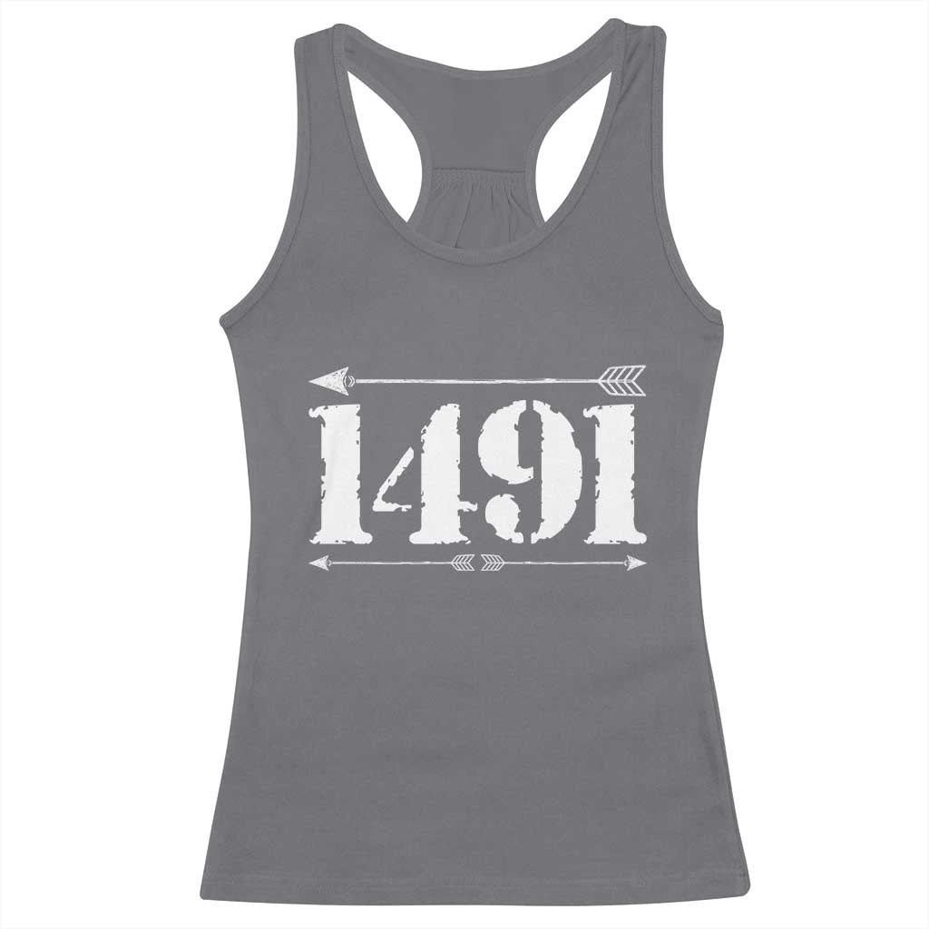 Proud Native American 1491 Indigenous People Day Racerback Tank Top - Wonder Print Shop