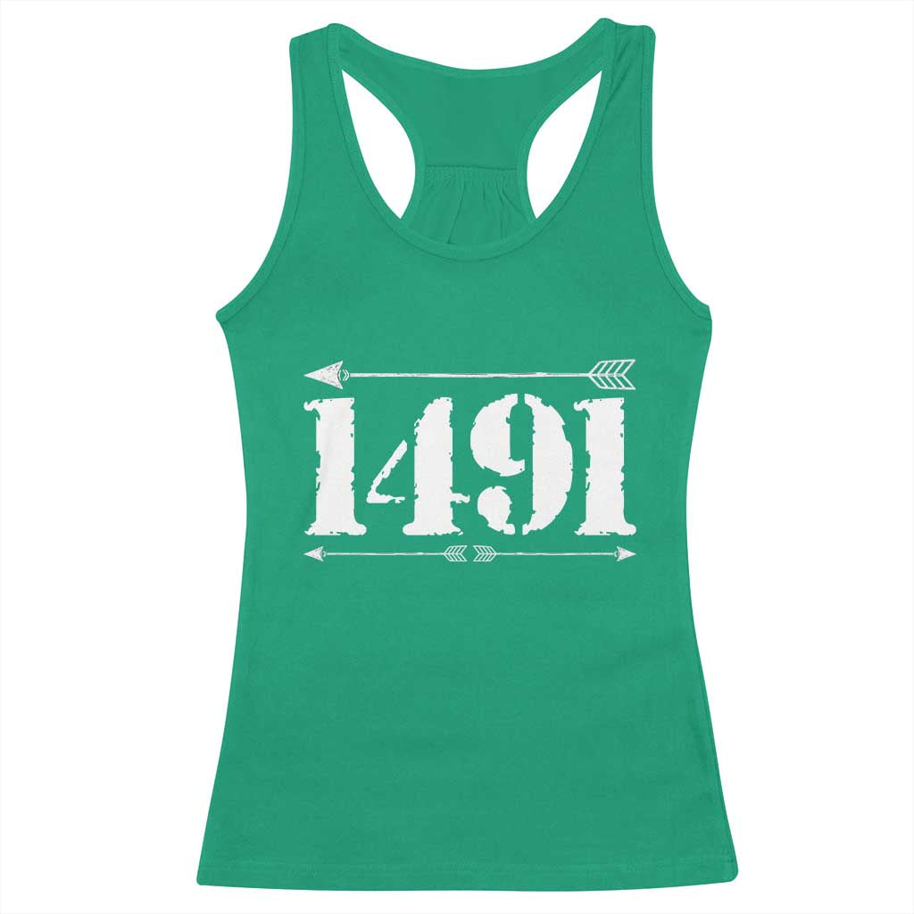 Proud Native American 1491 Indigenous People Day Racerback Tank Top - Wonder Print Shop