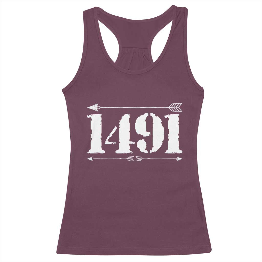 Proud Native American 1491 Indigenous People Day Racerback Tank Top - Wonder Print Shop
