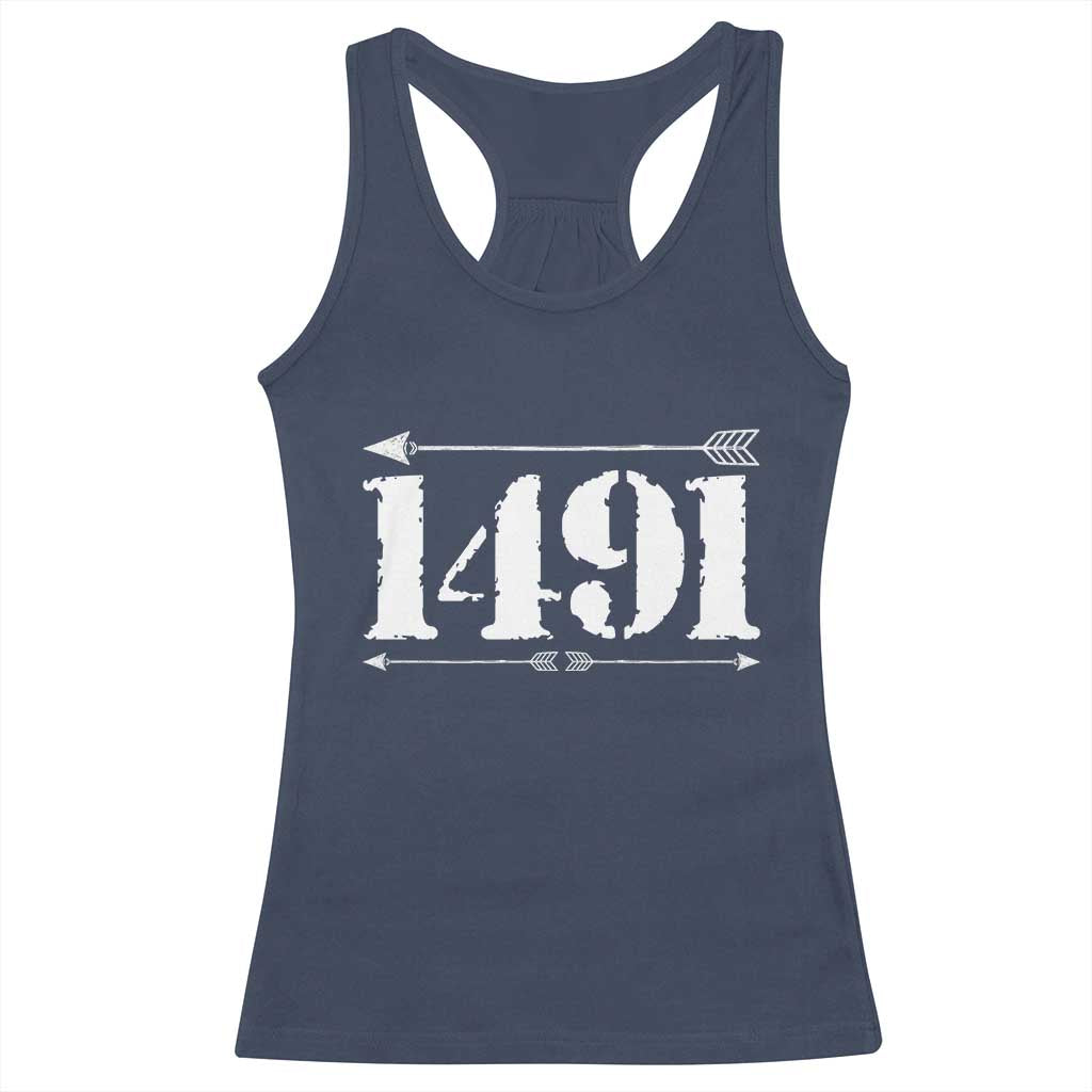 Proud Native American 1491 Indigenous People Day Racerback Tank Top - Wonder Print Shop