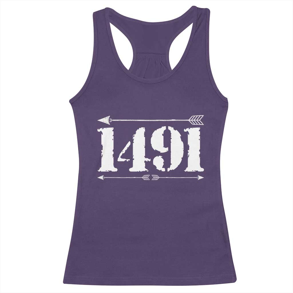 Proud Native American 1491 Indigenous People Day Racerback Tank Top - Wonder Print Shop