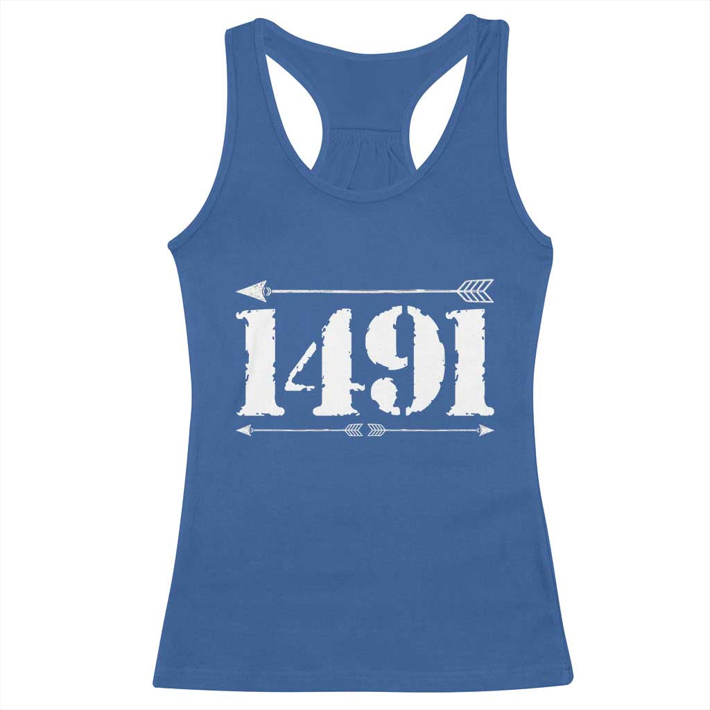 Proud Native American 1491 Indigenous People Day Racerback Tank Top - Wonder Print Shop