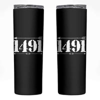 Proud Native American 1491 Indigenous People Day Skinny Tumbler - Wonder Print Shop