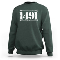 Proud Native American 1491 Indigenous People Day Sweatshirt - Wonder Print Shop
