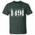 Proud Native American 1491 Indigenous People Day T Shirt - Wonder Print Shop