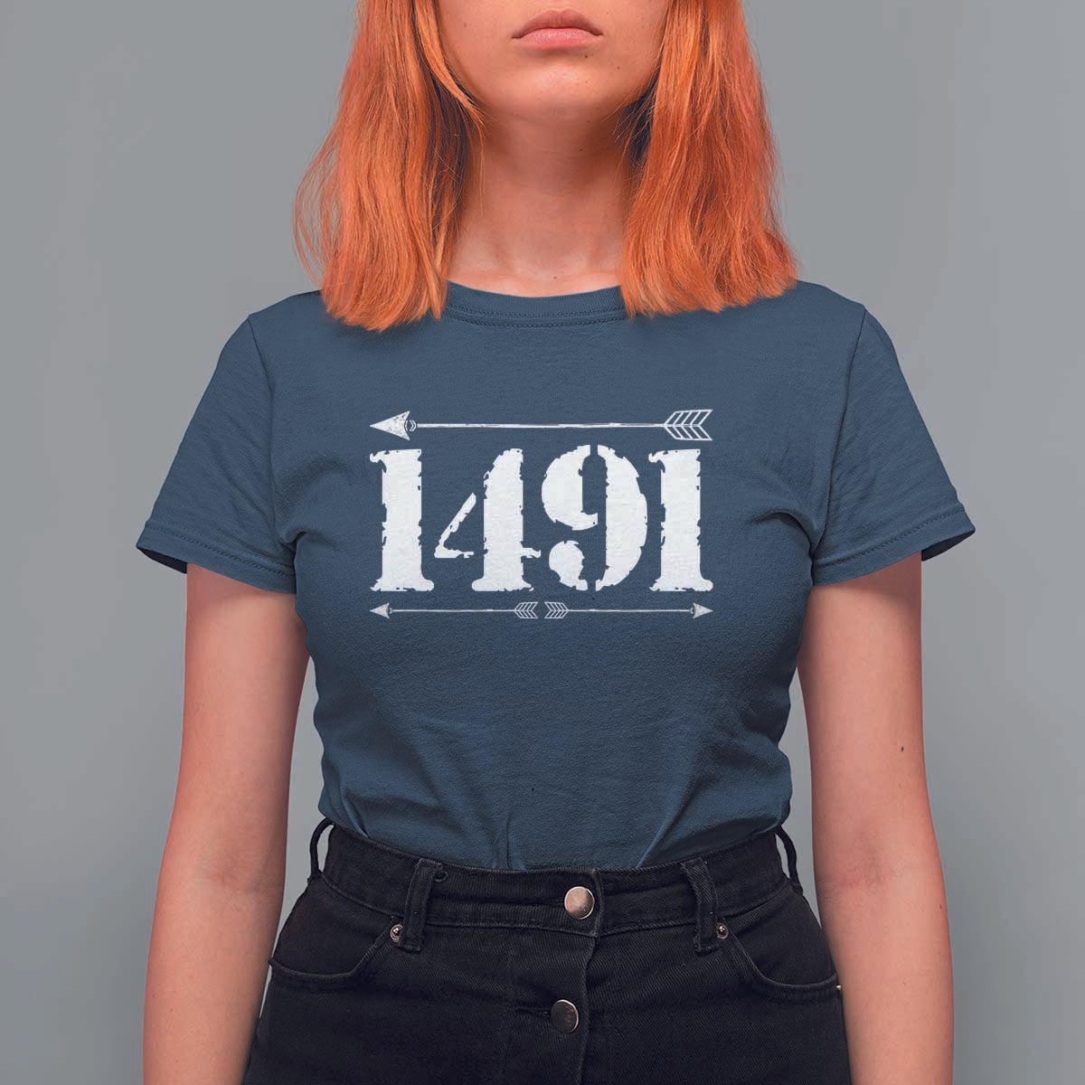 Proud Native American 1491 Indigenous People Day T Shirt For Women - Wonder Print Shop