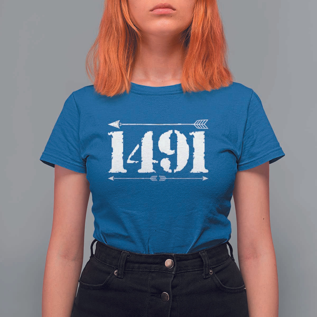 Proud Native American 1491 Indigenous People Day T Shirt For Women - Wonder Print Shop