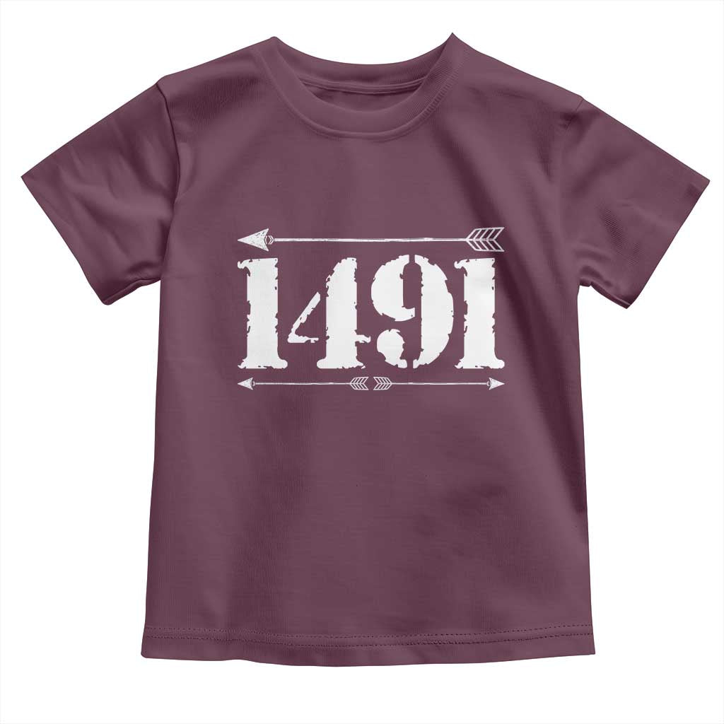 Proud Native American 1491 Indigenous People Day Toddler T Shirt - Wonder Print Shop