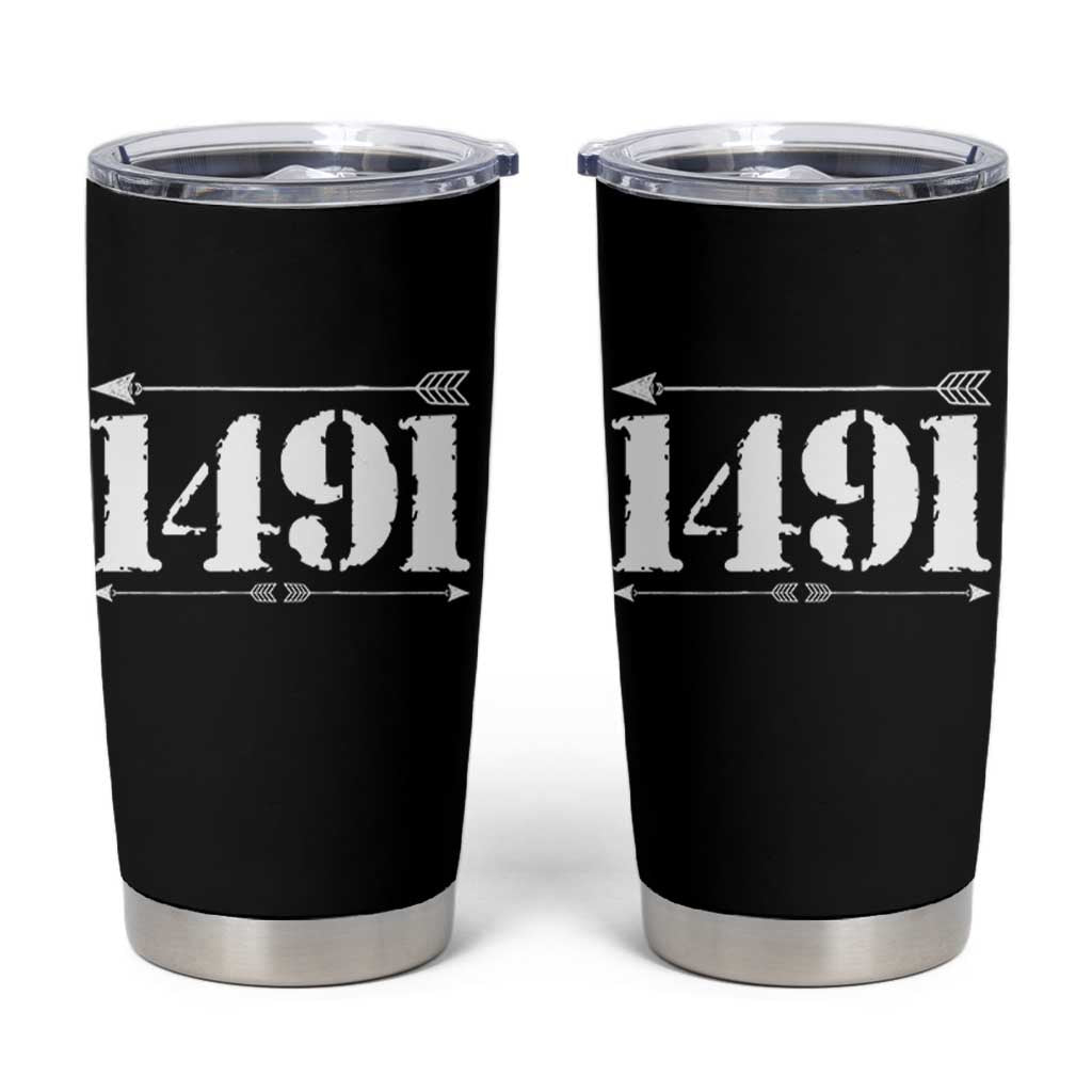 Proud Native American 1491 Indigenous People Day Tumbler Cup - Wonder Print Shop