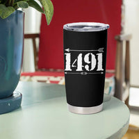 Proud Native American 1491 Indigenous People Day Tumbler Cup - Wonder Print Shop