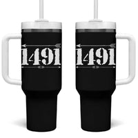 Proud Native American 1491 Indigenous People Day Tumbler With Handle - Wonder Print Shop