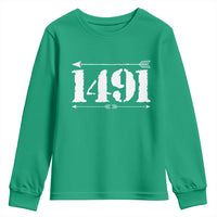 Proud Native American 1491 Indigenous People Day Youth Sweatshirt - Wonder Print Shop