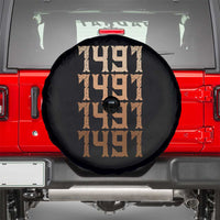Proud Native American 1491 Pre Columbus Indigenous People Day Spare Tire Cover - Wonder Print Shop