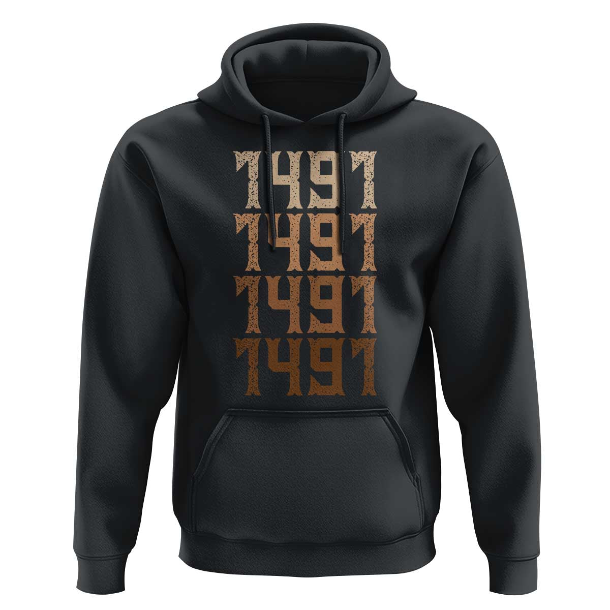 Proud Native American 1491 Pre Columbus Indigenous People Day Hoodie - Wonder Print Shop
