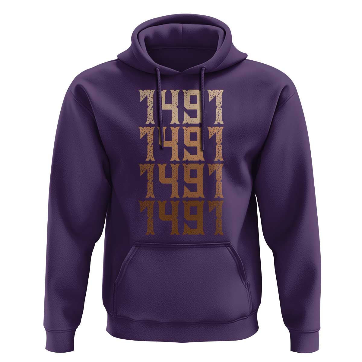 Proud Native American 1491 Pre Columbus Indigenous People Day Hoodie - Wonder Print Shop