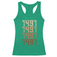 Proud Native American 1491 Pre Columbus Indigenous People Day Racerback Tank Top - Wonder Print Shop