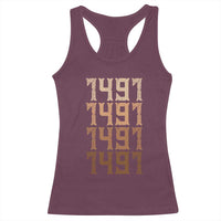 Proud Native American 1491 Pre Columbus Indigenous People Day Racerback Tank Top - Wonder Print Shop