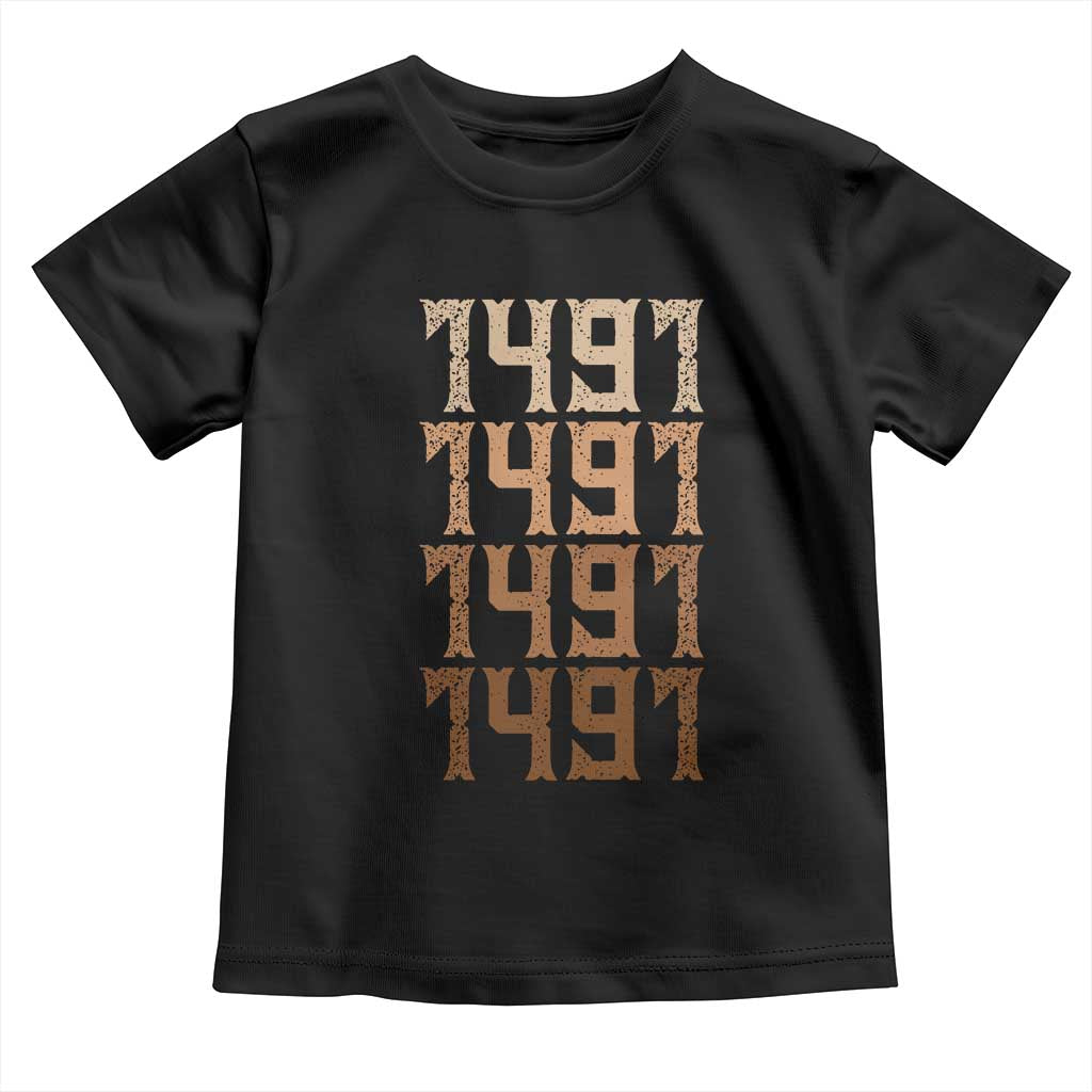 Proud Native American 1491 Pre Columbus Indigenous People Day Toddler T Shirt - Wonder Print Shop