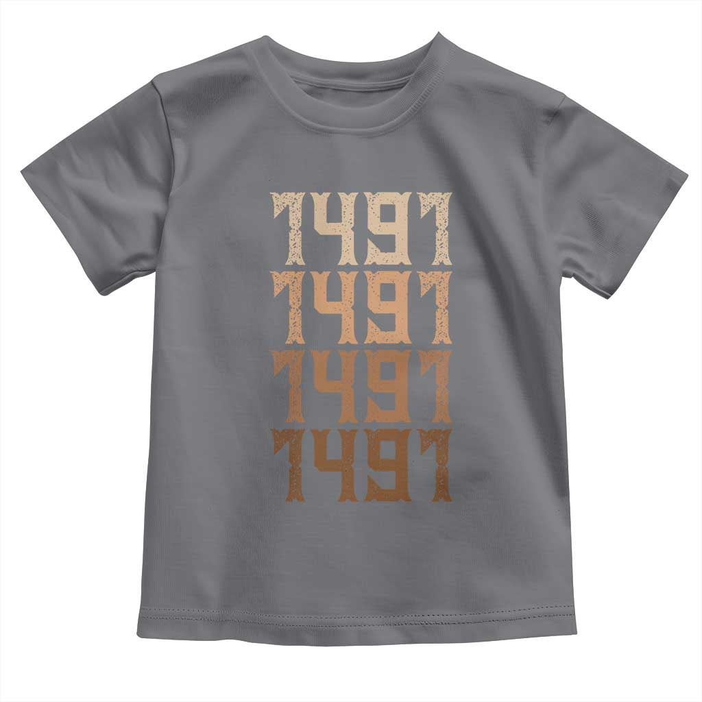 Proud Native American 1491 Pre Columbus Indigenous People Day Toddler T Shirt - Wonder Print Shop