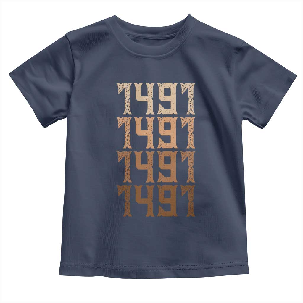 Proud Native American 1491 Pre Columbus Indigenous People Day Toddler T Shirt - Wonder Print Shop
