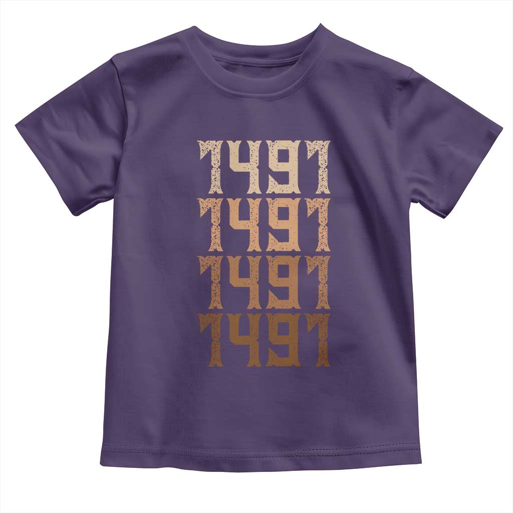 Proud Native American 1491 Pre Columbus Indigenous People Day Toddler T Shirt - Wonder Print Shop