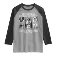 The Original Homeland Security Fighting Terrorism Since 1492 Raglan Shirt Native American - Wonder Print Shop