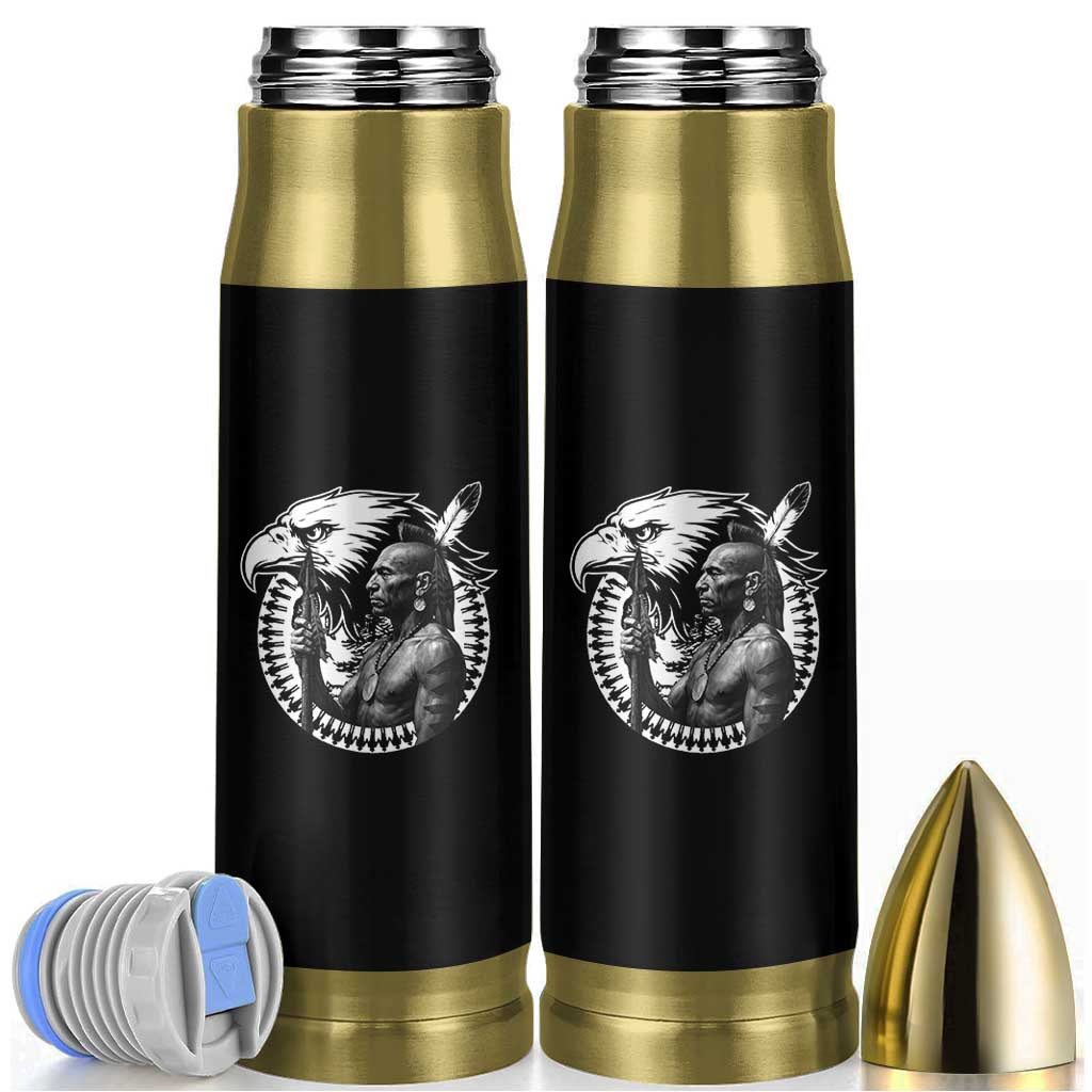 Mohawk Warrior Tribe Bullet Tumbler Native American Haudenosaunee Pride Vintage Eagle - Wonder Print Shop