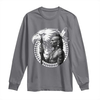 Mohawk Warrior Tribe Long Sleeve Shirt Native American Haudenosaunee Pride Vintage Eagle - Wonder Print Shop
