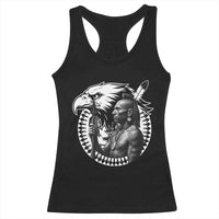 Mohawk Warrior Tribe Racerback Tank Top Native American Haudenosaunee Pride Vintage Eagle - Wonder Print Shop