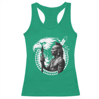 Mohawk Warrior Tribe Racerback Tank Top Native American Haudenosaunee Pride Vintage Eagle - Wonder Print Shop