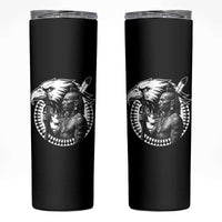 Mohawk Warrior Tribe Skinny Tumbler Native American Haudenosaunee Pride Vintage Eagle - Wonder Print Shop