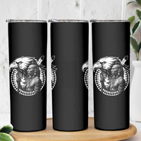 Mohawk Warrior Tribe Skinny Tumbler Native American Haudenosaunee Pride Vintage Eagle - Wonder Print Shop
