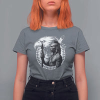 Mohawk Warrior Tribe T Shirt For Women Native American Haudenosaunee Pride Vintage Eagle - Wonder Print Shop