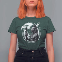 Mohawk Warrior Tribe T Shirt For Women Native American Haudenosaunee Pride Vintage Eagle - Wonder Print Shop