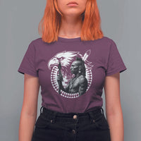 Mohawk Warrior Tribe T Shirt For Women Native American Haudenosaunee Pride Vintage Eagle - Wonder Print Shop