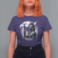 Mohawk Warrior Tribe T Shirt For Women Native American Haudenosaunee Pride Vintage Eagle - Wonder Print Shop
