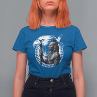 Mohawk Warrior Tribe T Shirt For Women Native American Haudenosaunee Pride Vintage Eagle - Wonder Print Shop
