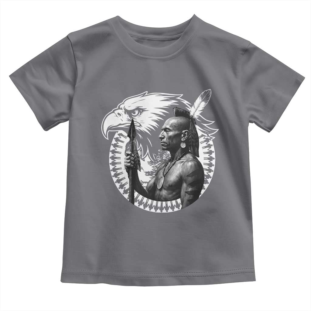 Mohawk Warrior Tribe Toddler T Shirt Native American Haudenosaunee Pride Vintage Eagle - Wonder Print Shop